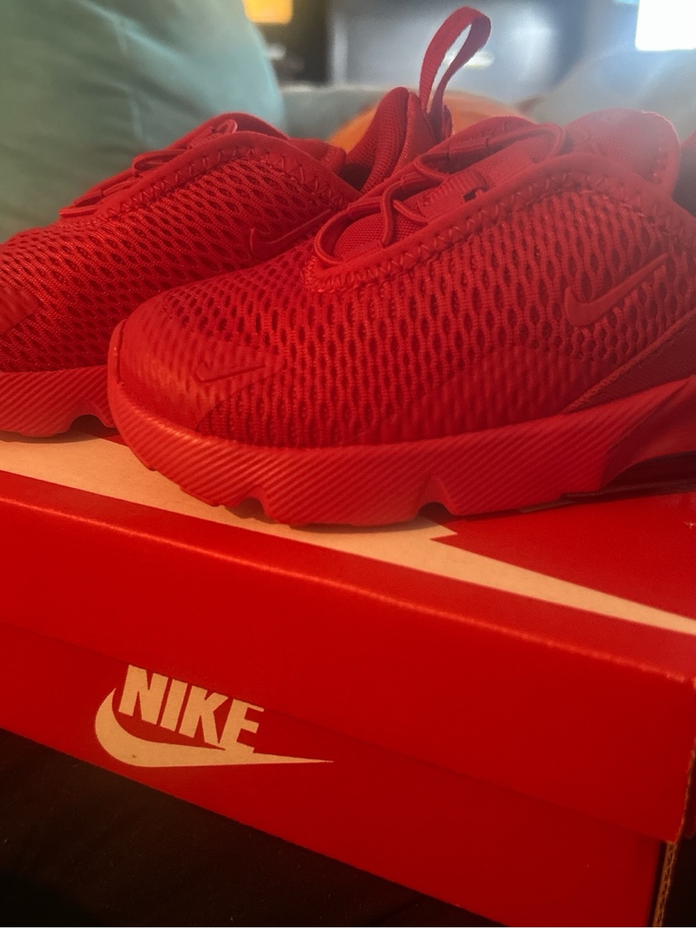 Nike Air Max Baby Toddler Red Slip-Ons Sneakers